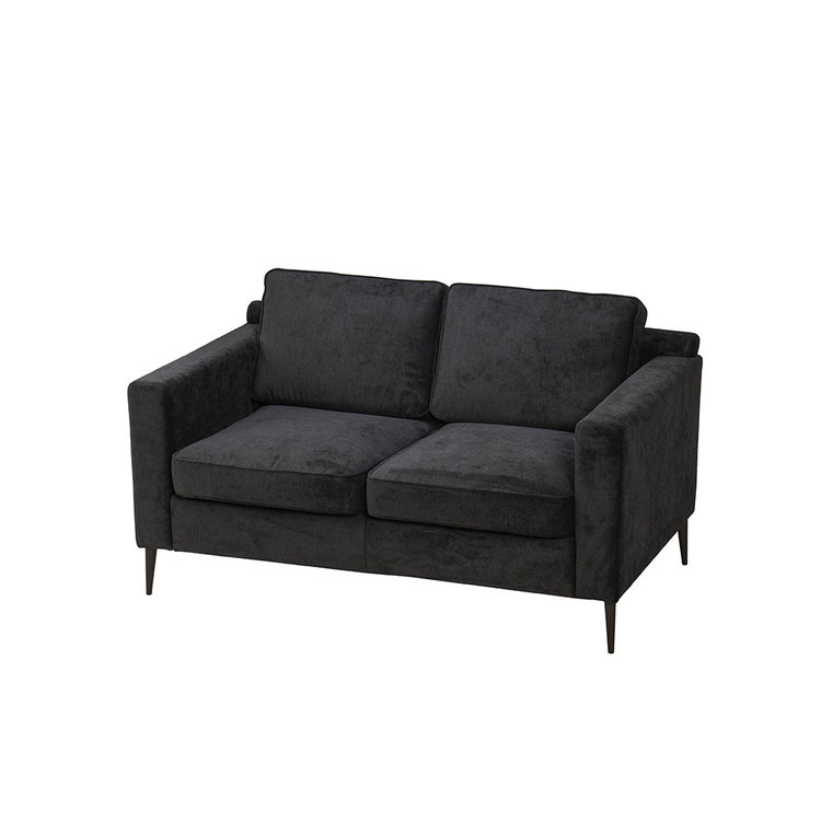 Sofa 2-Sitzer Orlando Stoff schwarz