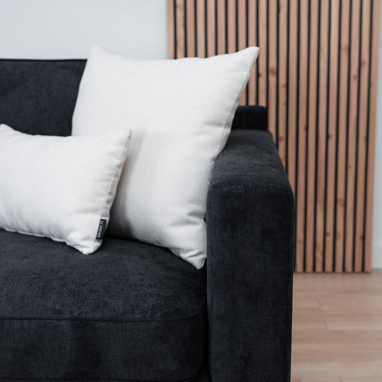 Sofa 3-Sitzer Orlando Stoff schwarz