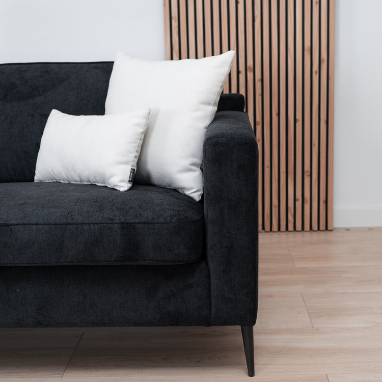 Sofa 3-Sitzer Orlando Stoff schwarz