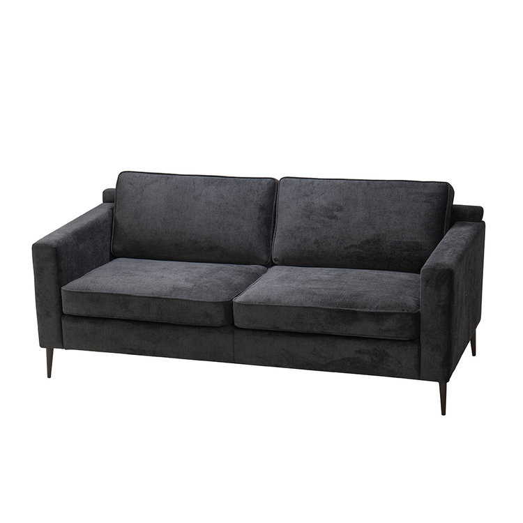 Sofa 3-Sitzer Orlando Stoff schwarz