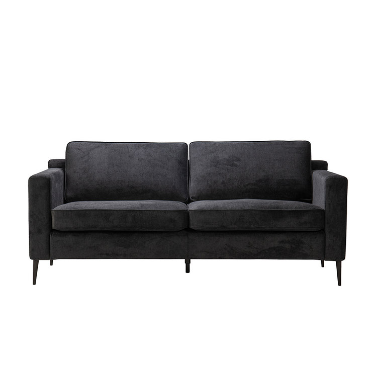 Sofa 3-Sitzer Orlando Stoff schwarz