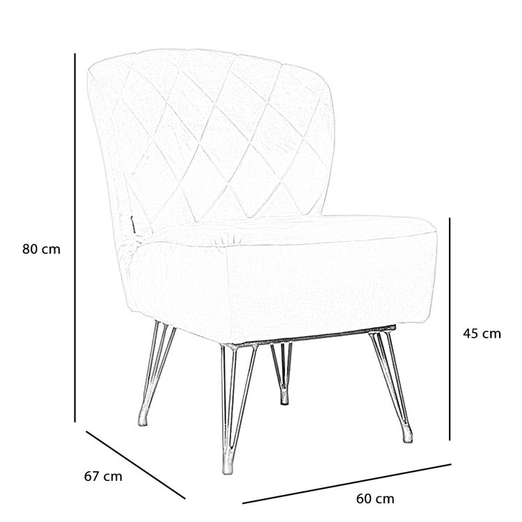 Samt Sessel Else modern anthrazit