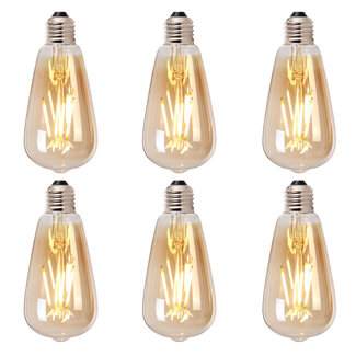 Leuchtmittel LED Tropfen 14,5 cm gold (6er Set)