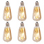 Leuchtmittel LED Tropfen 14,5 cm gold (6er Set)