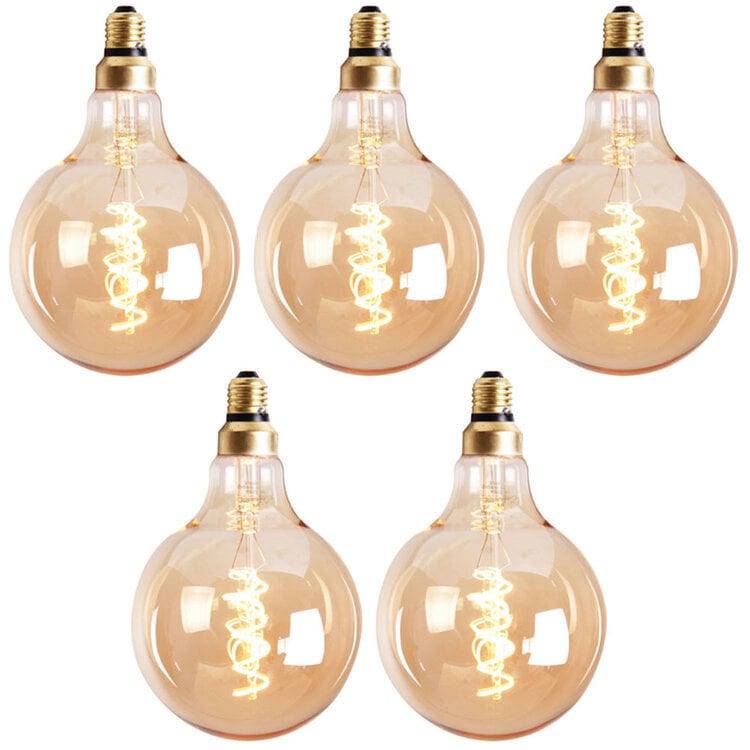 Leuchtmittel LED Ø 12,5 cm gold (5er Set)