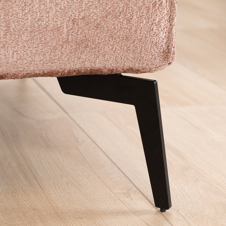 Chenille Hocker Vegas rechteckig rosa