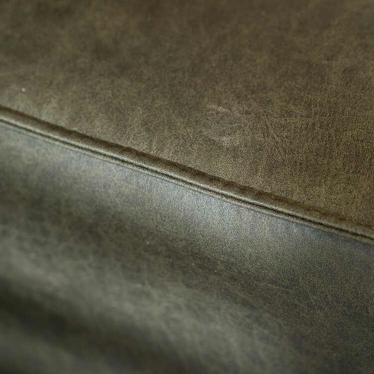 Ecksofa Kansas Leder olivgrün rechts