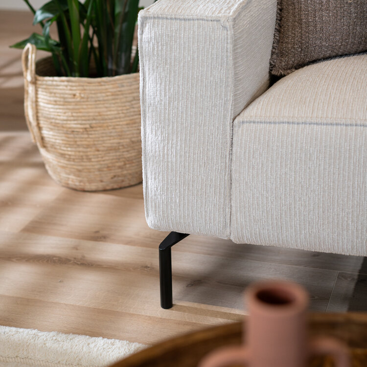 Ecksofa Kansas Stoff off white rechts