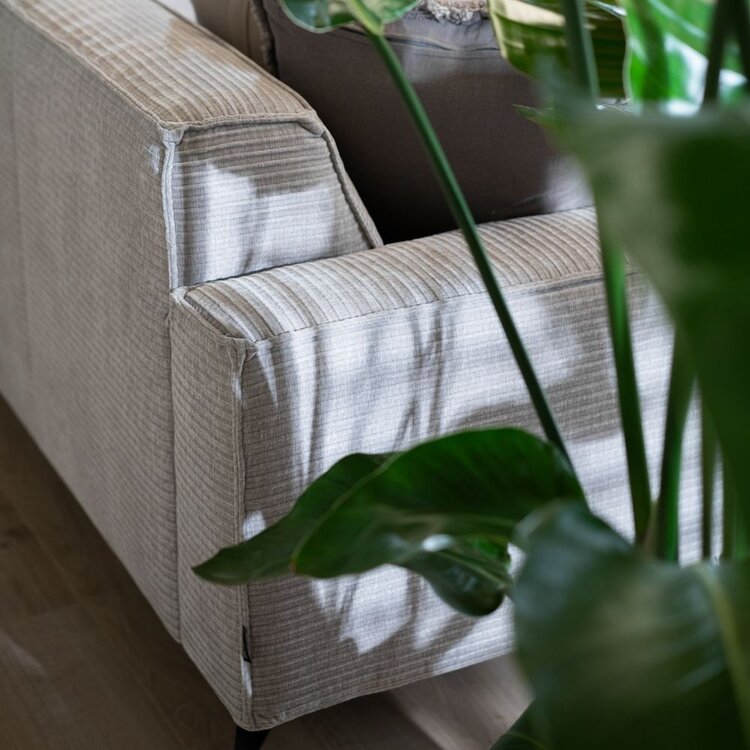 Ecksofa Kansas Chenille hellgrau rechts