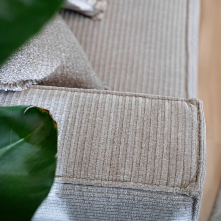 Ecksofa Kansas Chenille hellgrau rechts