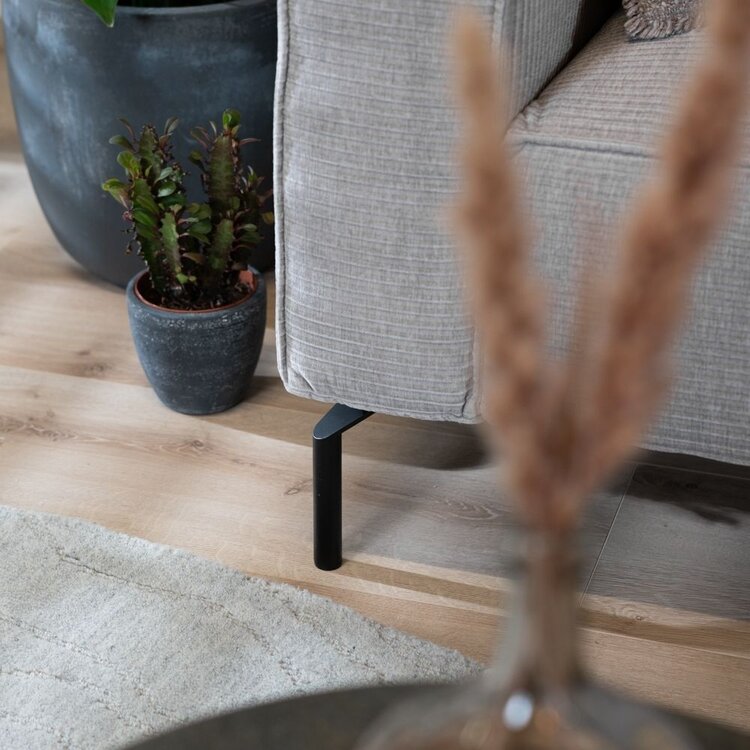 Ecksofa Kansas Chenille hellgrau rechts