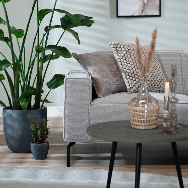 Ecksofa Kansas Chenille hellgrau rechts