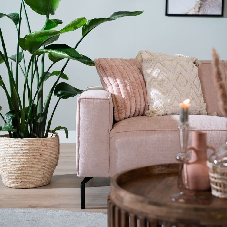 Ecksofa Kansas Stoff rosa rechts