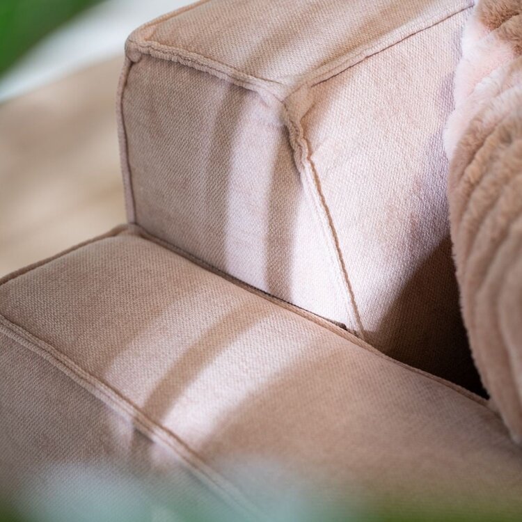 Ecksofa Kansas Stoff rosa rechts