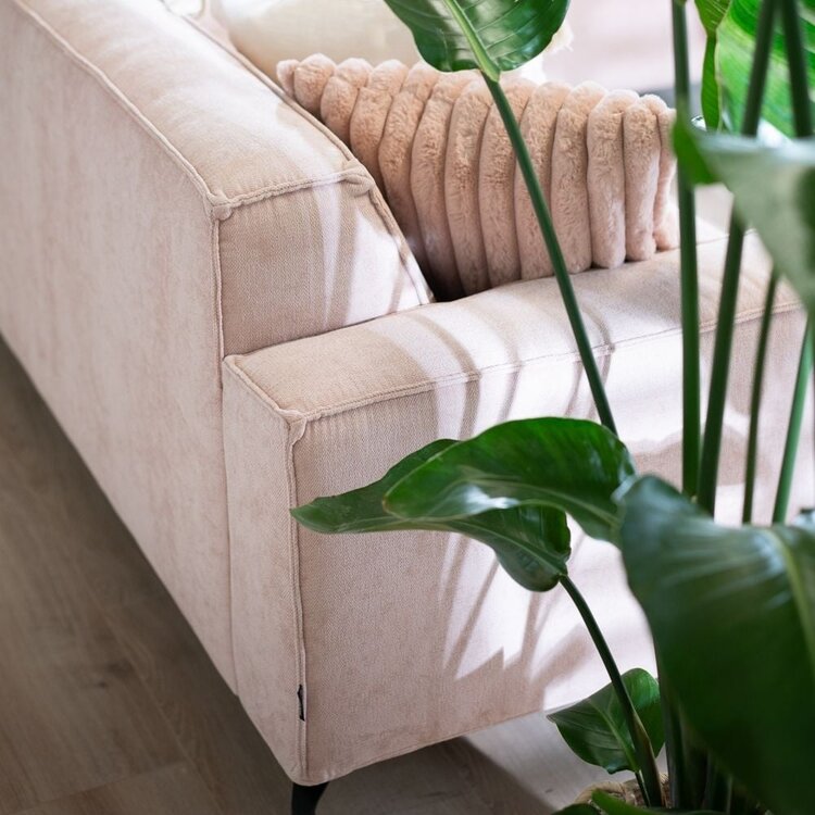 Ecksofa Kansas Stoff rosa rechts