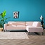Ecksofa Kansas Stoff rosa rechts