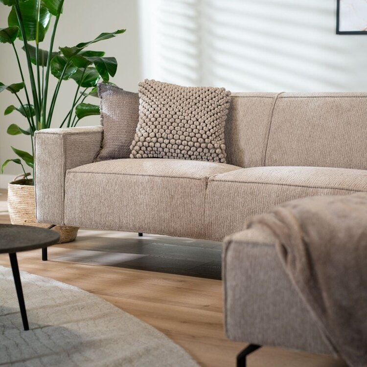 Ecksofa Kansas Stoff taupe rechts