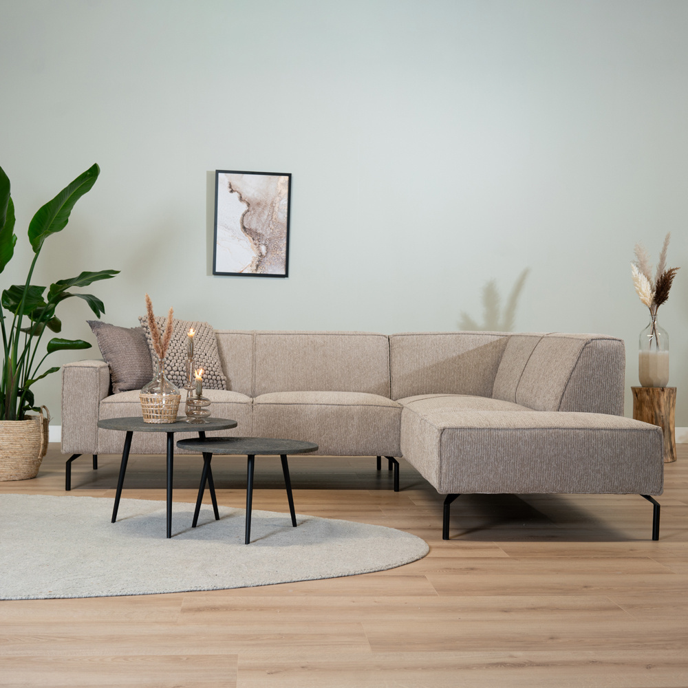 Ecksofa Kansas Stoff taupe rechts