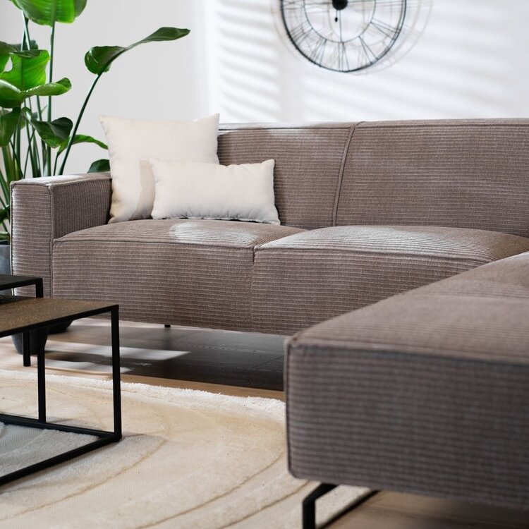 Ecksofa Kansas Chenille taupe rechts