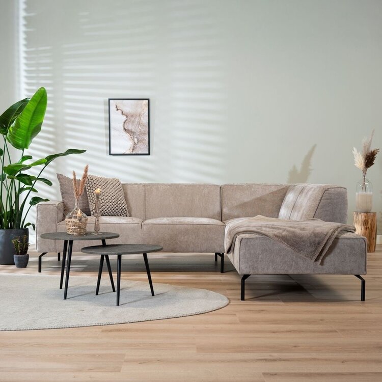 Ecksofa Kansas Stoff taupe rechts