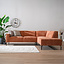 Ecksofa Kansas Stoff terracotta rechts