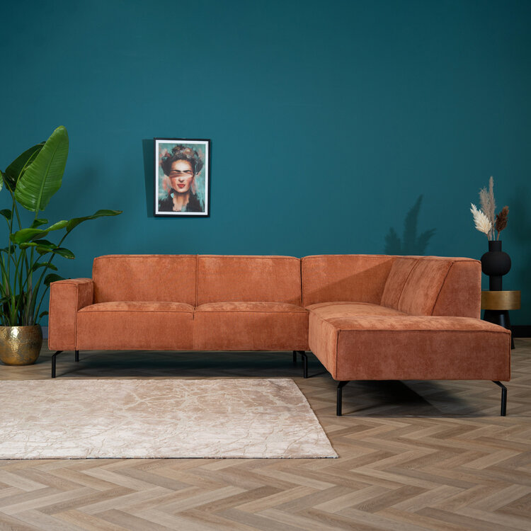 Ecksofa Kansas Stoff terracotta rechts