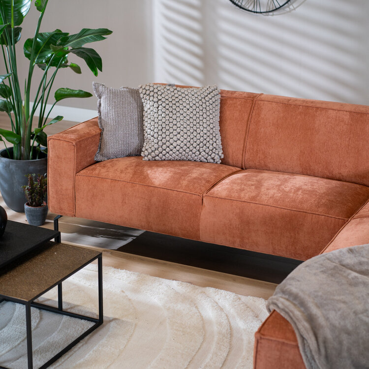 Ecksofa Kansas Stoff terracotta rechts