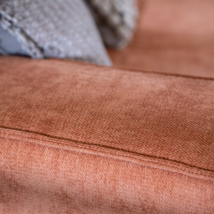 Ecksofa Kansas Stoff terracotta rechts