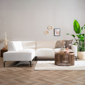 Ecksofa Kansas Stoff beige links