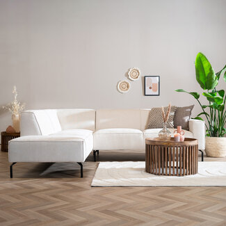 Ecksofa Kansas Stoff beige links