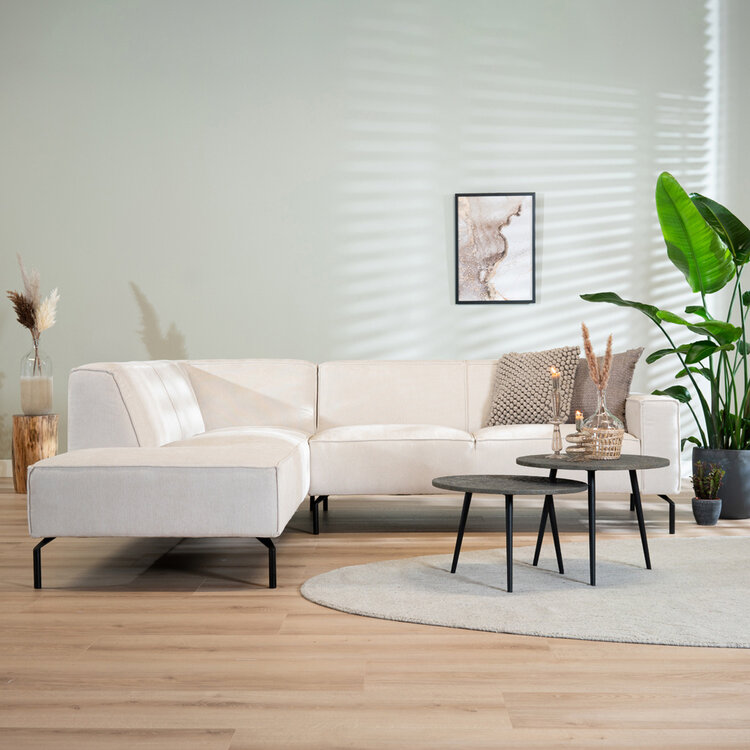 Ecksofa Kansas Stoff beige links