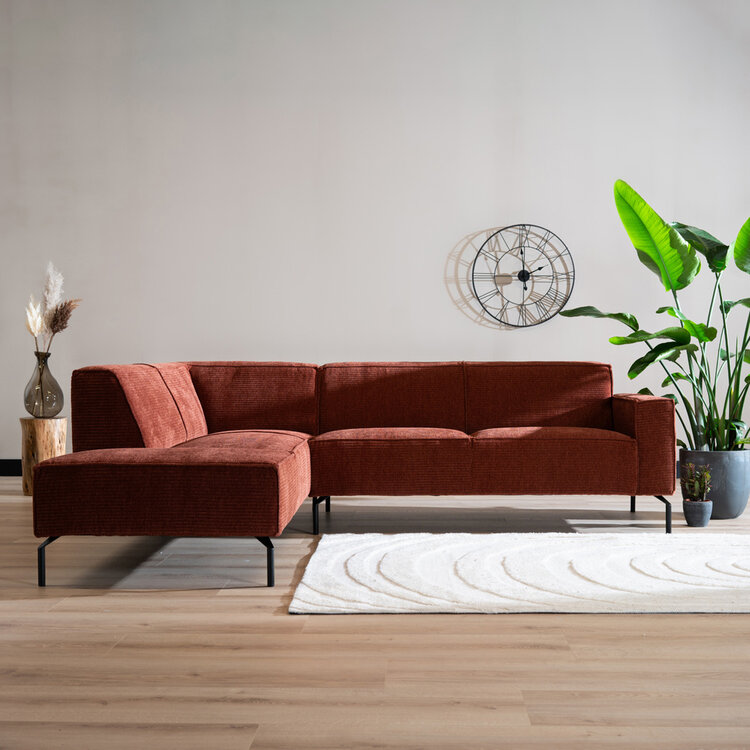 Ecksofa Kansas Chenille kupfer links