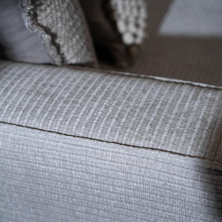 Ecksofa Kansas Chenille hellgrau links