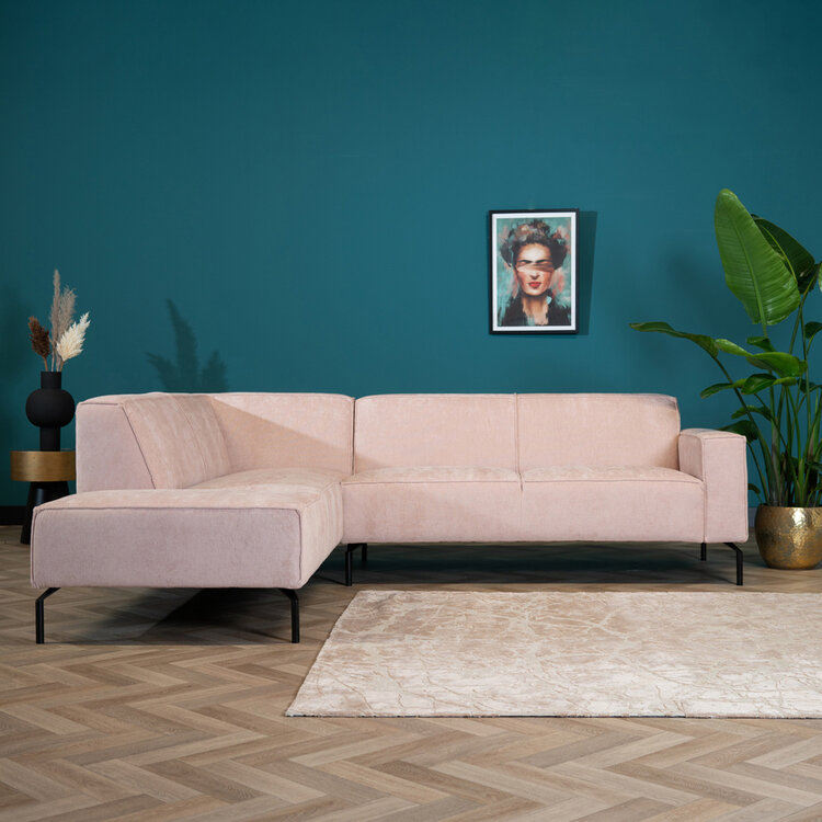 Ecksofa Kansas Stoff rosa links