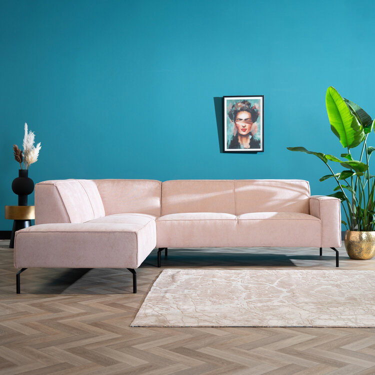 Ecksofa Kansas Stoff rosa links