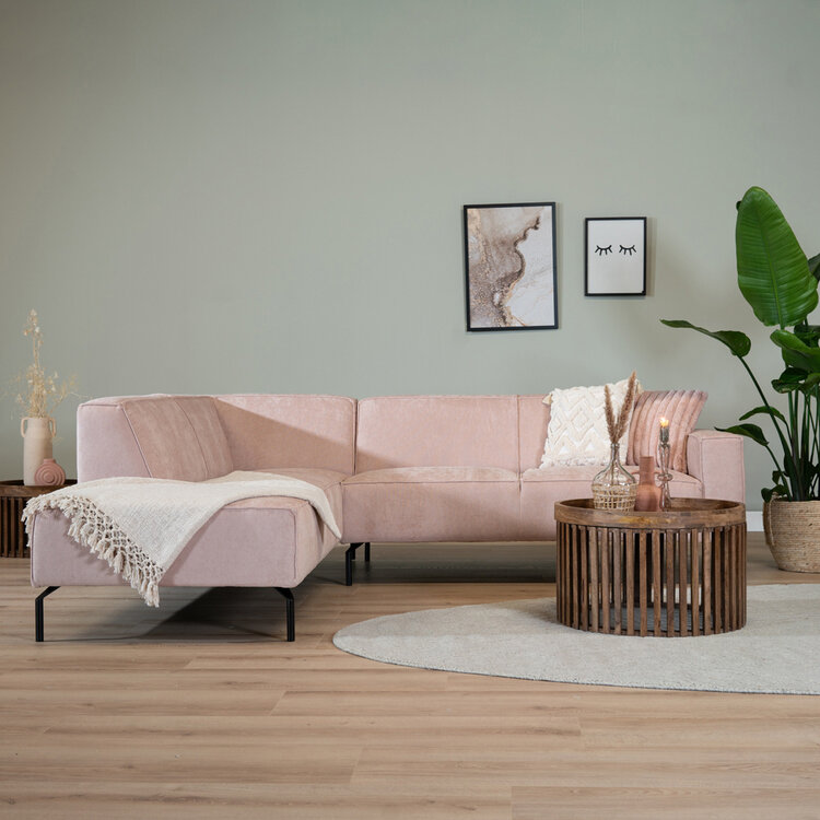 Ecksofa Kansas Stoff rosa links