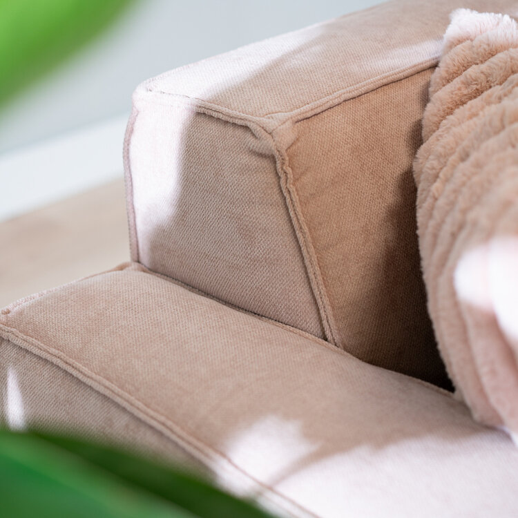 Ecksofa Kansas Stoff rosa links