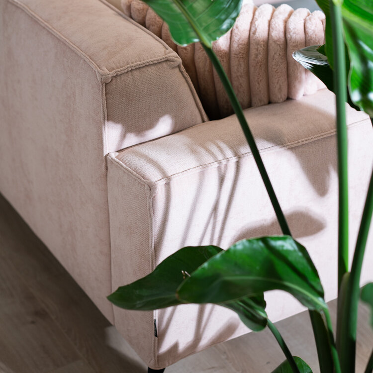 Ecksofa Kansas Stoff rosa links