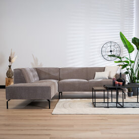 Ecksofa Kansas Chenille taupe links