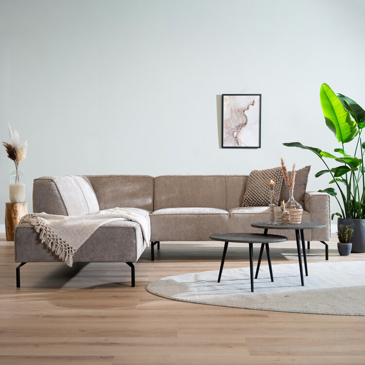 Ecksofa Kansas Stoff taupe links