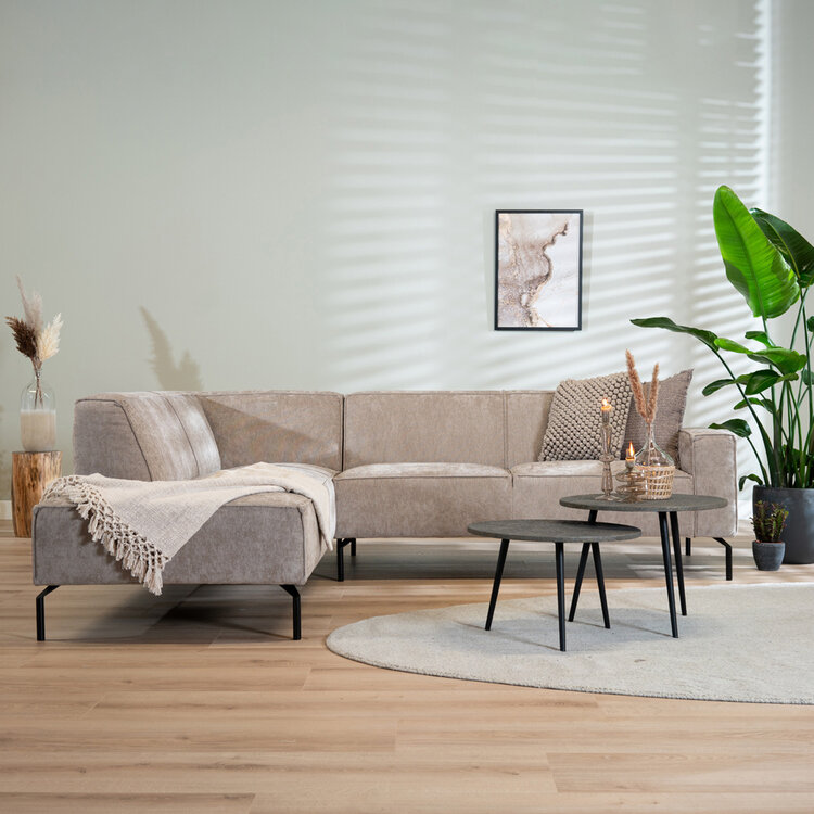 Ecksofa Kansas Stoff taupe links