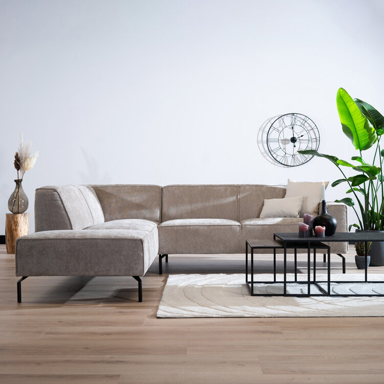 Ecksofa Kansas Stoff taupe links