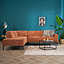 Ecksofa Kansas Stoff terracotta links