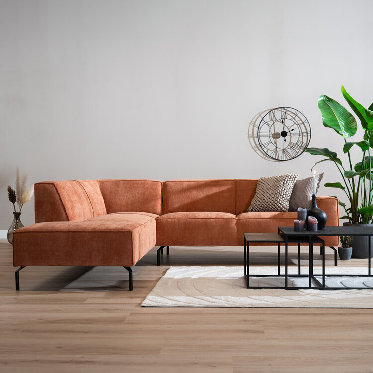 Ecksofa Kansas Stoff terracotta links