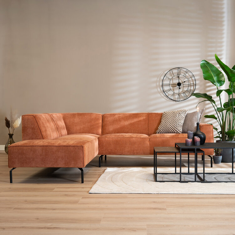 Ecksofa Kansas Stoff terracotta links