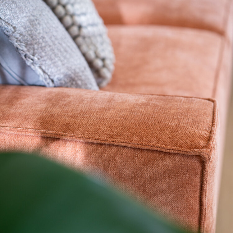 Ecksofa Kansas Stoff terracotta links