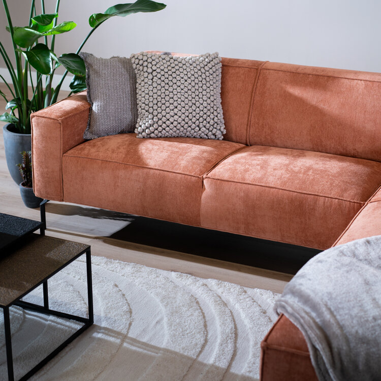 Ecksofa Kansas Stoff terracotta links