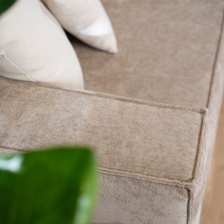 Sofa 3-Sitzer Kansas Stoff taupe
