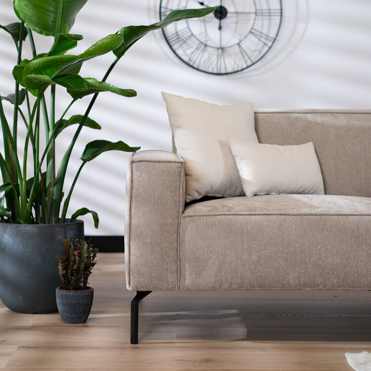 Sofa 3-Sitzer Kansas Stoff taupe