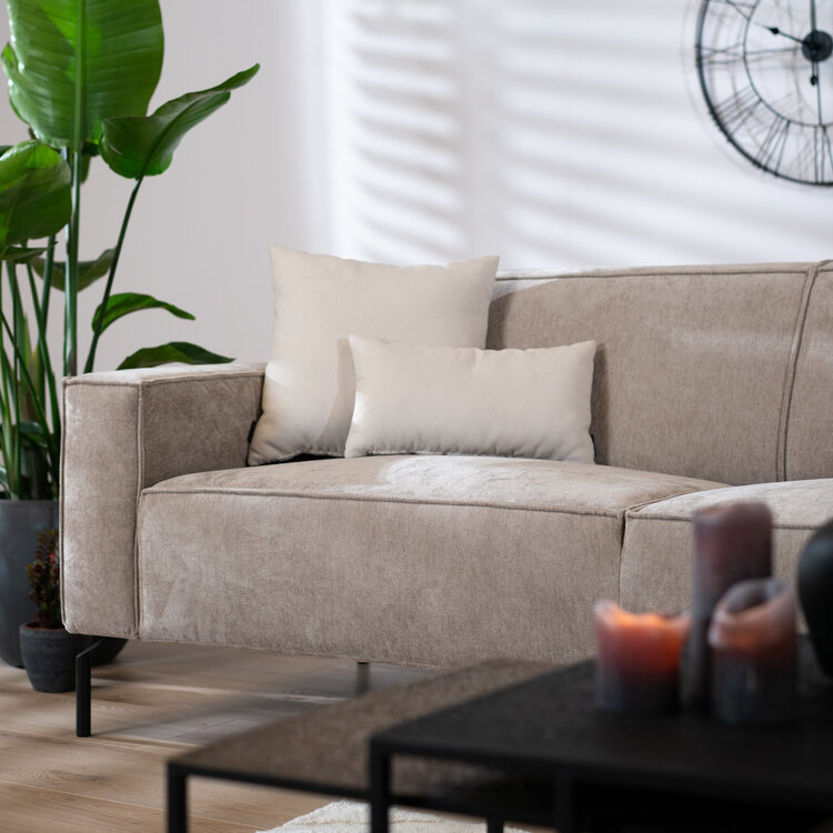 Sofa 3-Sitzer Kansas Stoff taupe